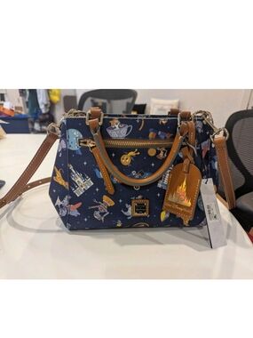 Dooney & Bourke Navy Disney World 50th Anniversary Satchel NWT